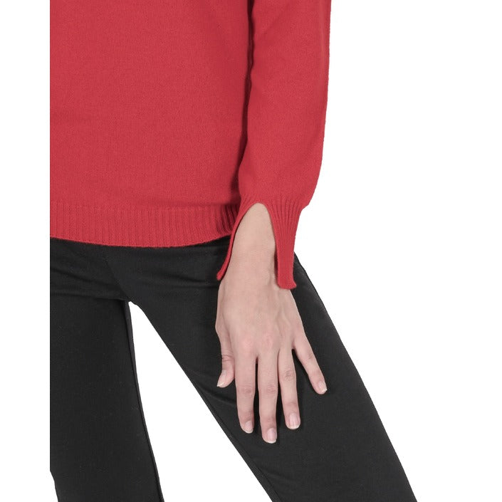 Crown of Edinburgh Cashmere Women's Turtleneck Sweater RED