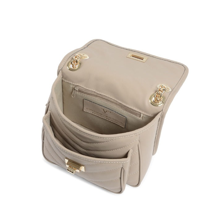 V Italia by VERSACE Women's Handbag Beige SAUVAGE MARMO