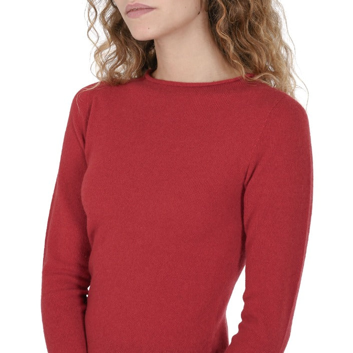 Crown of Edinburgh Cashmere Women's Boat Neck Sweater RED