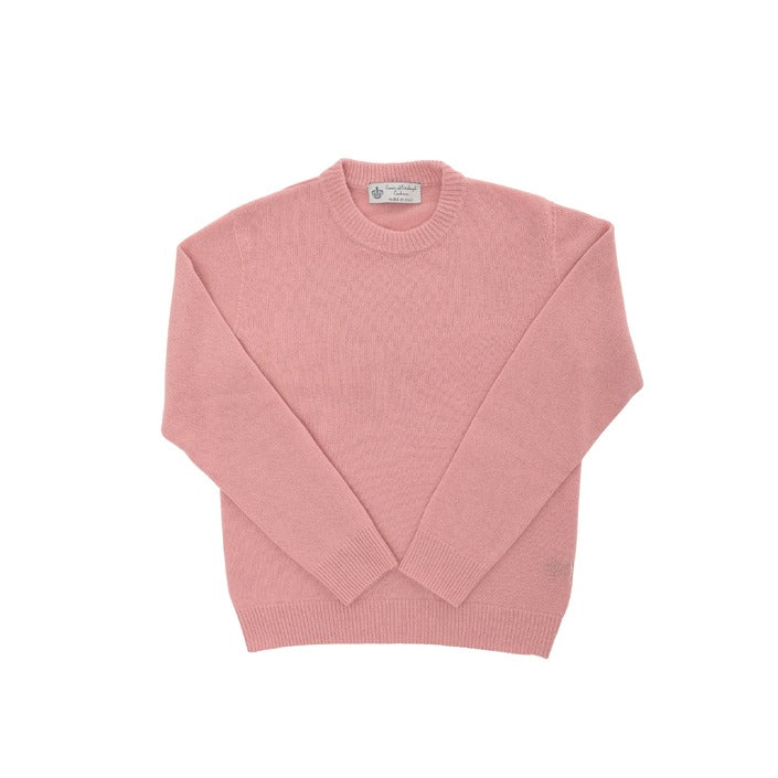 Crown of Edinburgh Cashmere Men's Round Neck Sweater SALMON