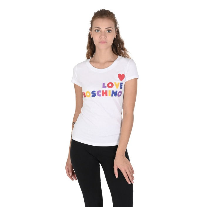 Love Moschino Women's T-Shirt OPTICAL WHITE