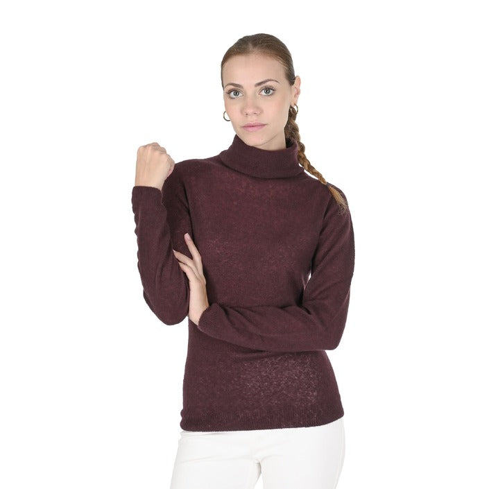 Crown of Edinburgh Cashmere Women's Turtleneck Sweater BORDEAUX