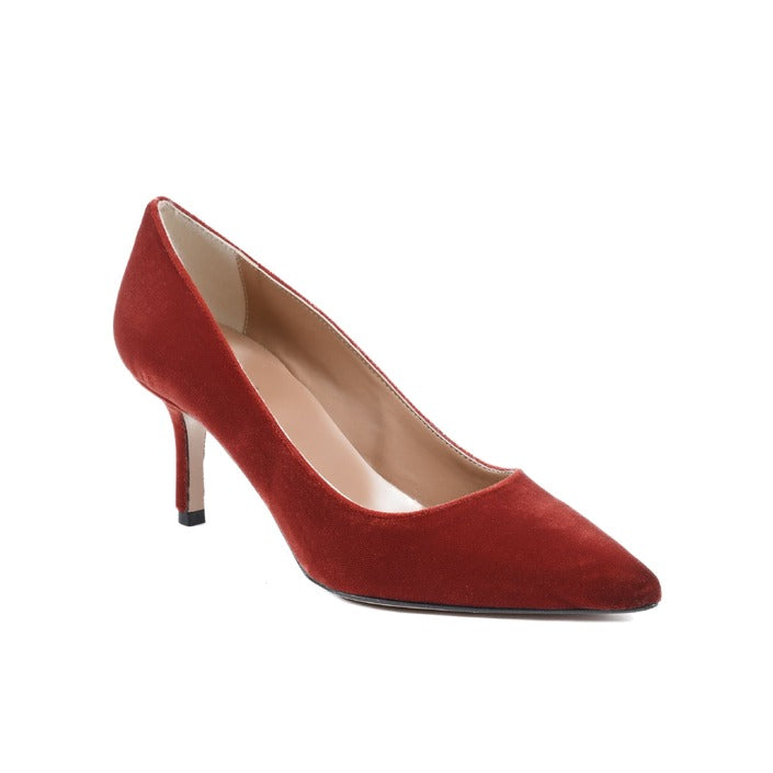 19V69 ITALIA by VERSACE Women's Pump Red VELLUTO GRANATA