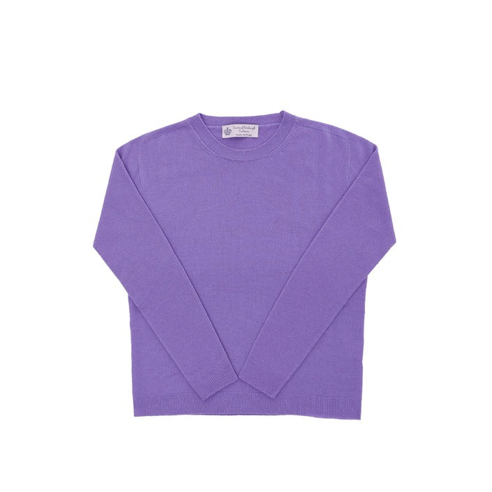 Crown of Edinburgh Cashmere Women's Round Neck Sweater LAVENDER
