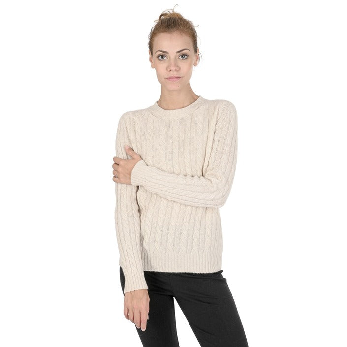 Crown of Edinburgh Cashmere Women's Round Neck Sweater CREAM