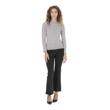 Crown of Edinburgh Cashmere Women's Boat Neck Sweater ASH GREY