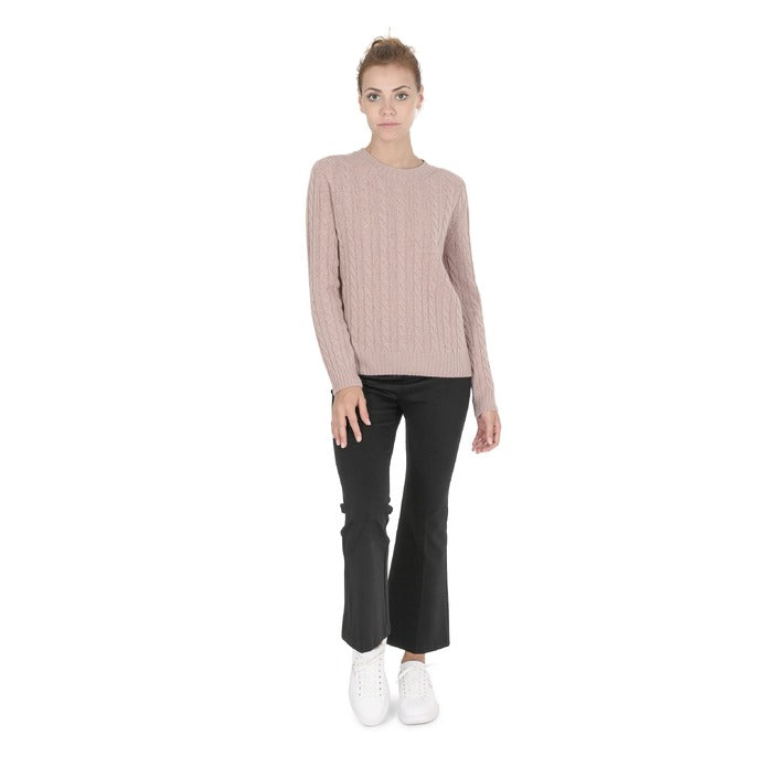 Crown of Edinburgh Cashmere Womens Round Neck Sweater PINK