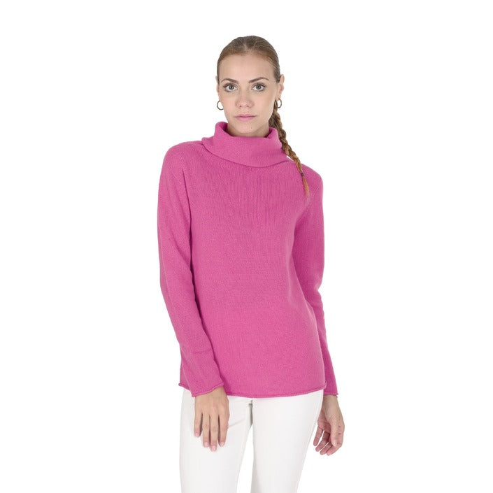 Crown of Edinburgh Cashmere Women's Turtleneck Sweater FUSHIA