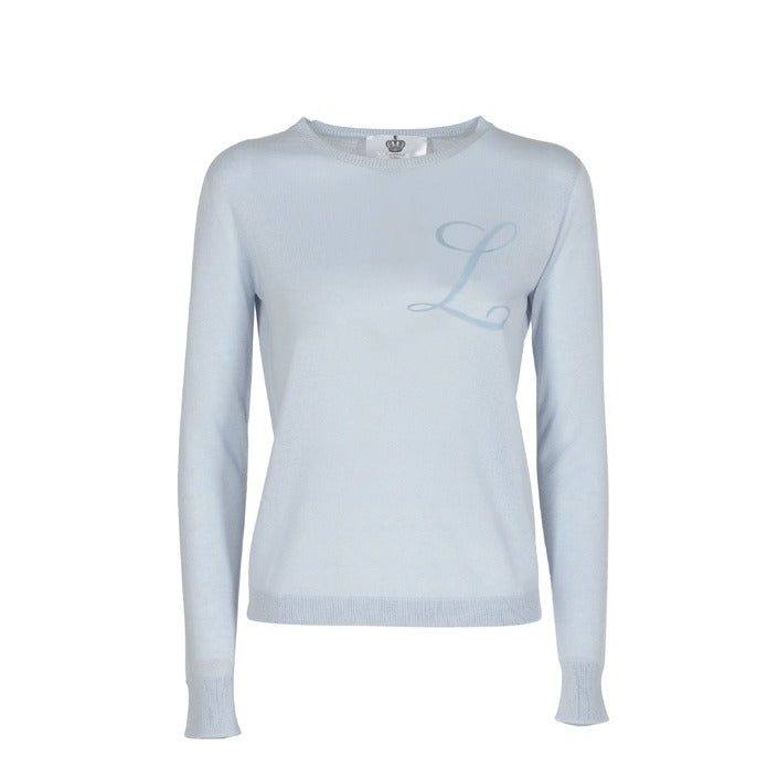 Crown of Edinburgh Cashmere Long Sleeve LIGHT BLUE LETTER L