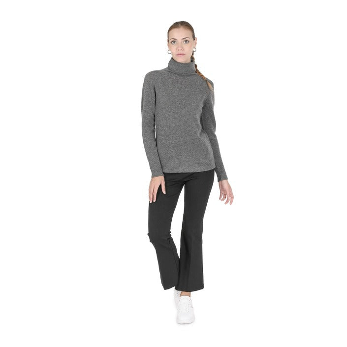 Crown of Edinburgh Cashmere Women's Turtleneck Sweater SMOG
