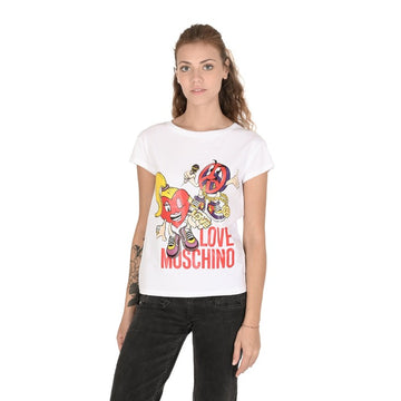 Love Moschino Women's T-Shirt OPTICAL WHITE