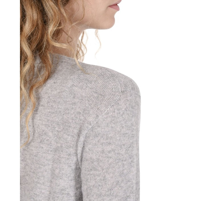 Crown of Edinburgh Cashmere Women's Square Neck Sweater OYSTER