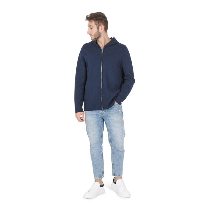 Crown of Edinburgh Cashmere Men's Hoodie NAVY