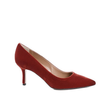 19V69 ITALIA by VERSACE Women's Pump Red VELLUTO GRANATA