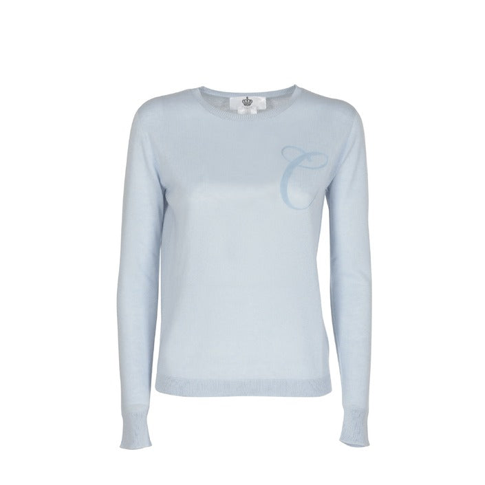 Crown of Edinburgh Cashmere Long Sleeve LIGHT BLUE LETTER C