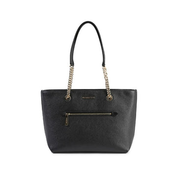 Michael Kors Medium front zip Chain Tote Bag BLACK