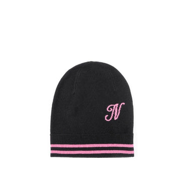 Crown of Edinburgh Cashmere Monogrammed Beanie BRUNTSFIELD BLACK N
