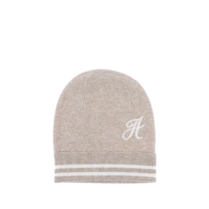 Crown of Edinburgh Cashmere Monogrammed Beanie BRUNTSFIELD CAMEL A