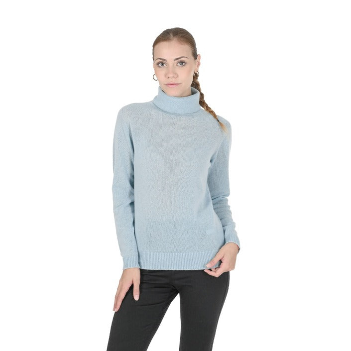 Crown of Edinburgh Cashmere Women's Turtleneck Sweater ACQUA