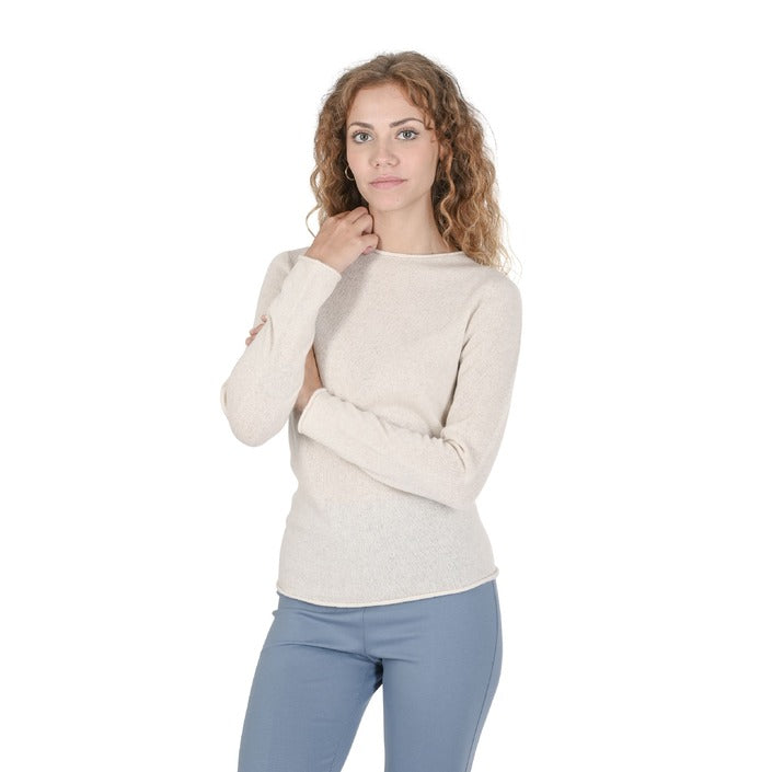 Crown of Edinburgh Cashmere Women's Boat Neck Sweater SAND