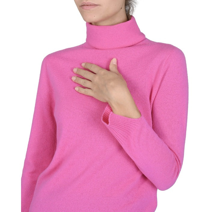 Crown of Edinburgh Cashmere Women's Turtleneck Sweater FUSCHIA