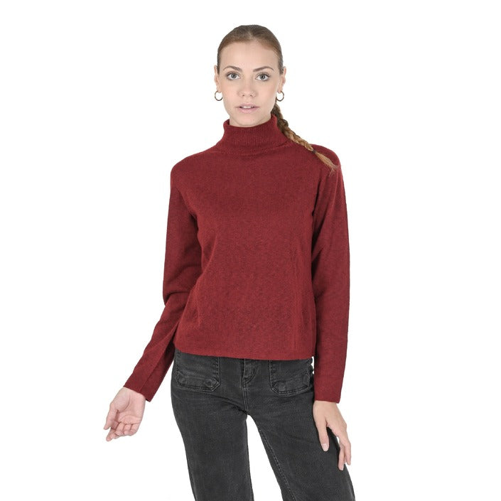 Crown of Edinburgh Cashmere Women's Turtleneck Sweater DARK RED