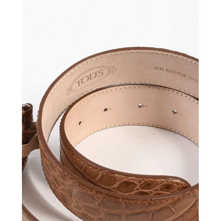 Tod's Women's Brown Alligator Leather Belt