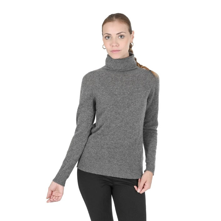 Crown of Edinburgh Cashmere Women's Turtleneck Sweater SMOG