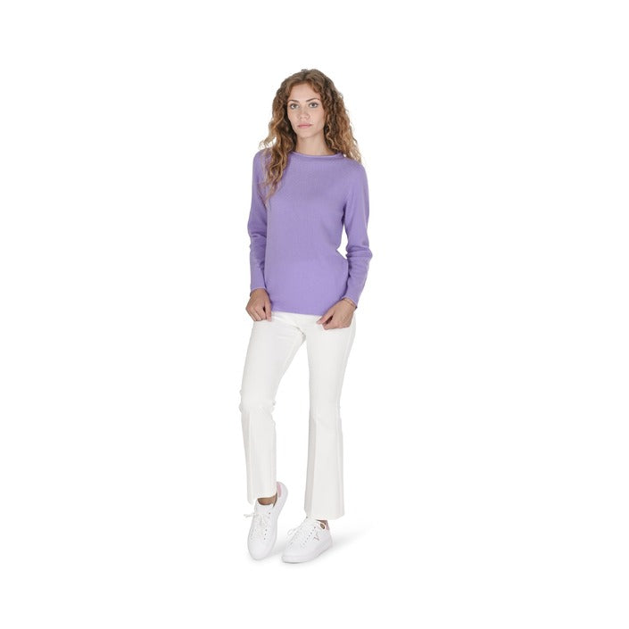 Crown of Edinburgh Cashmere Women's Boat Neck Sweater LAVENDER