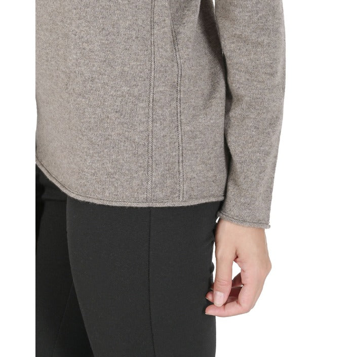 Crown of Edinburgh Cashmere Womens V Neck Sweater TAUPE