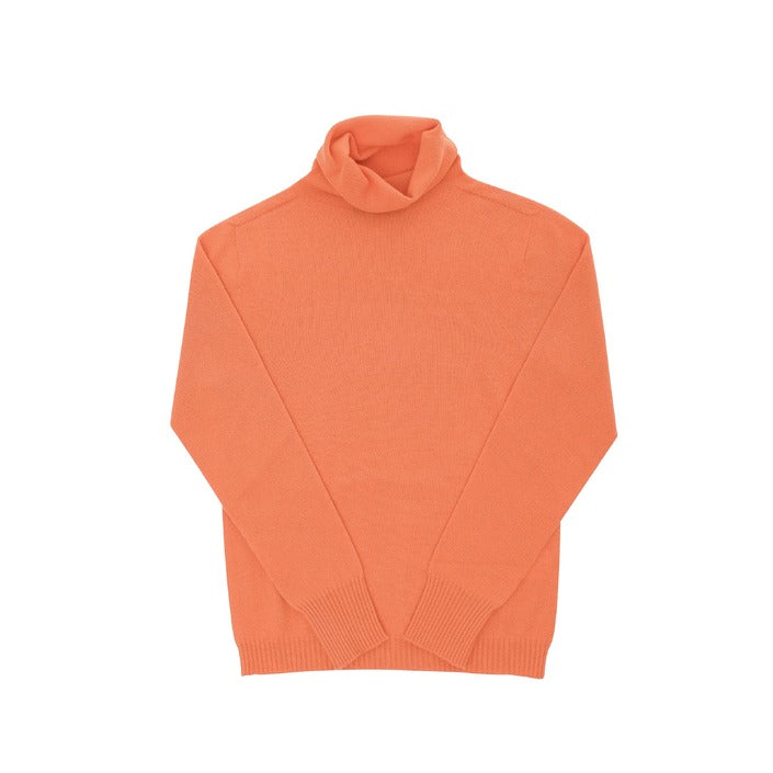 Crown of Edinburgh Cashmere Womens Turtleneck Sweater ORANGE