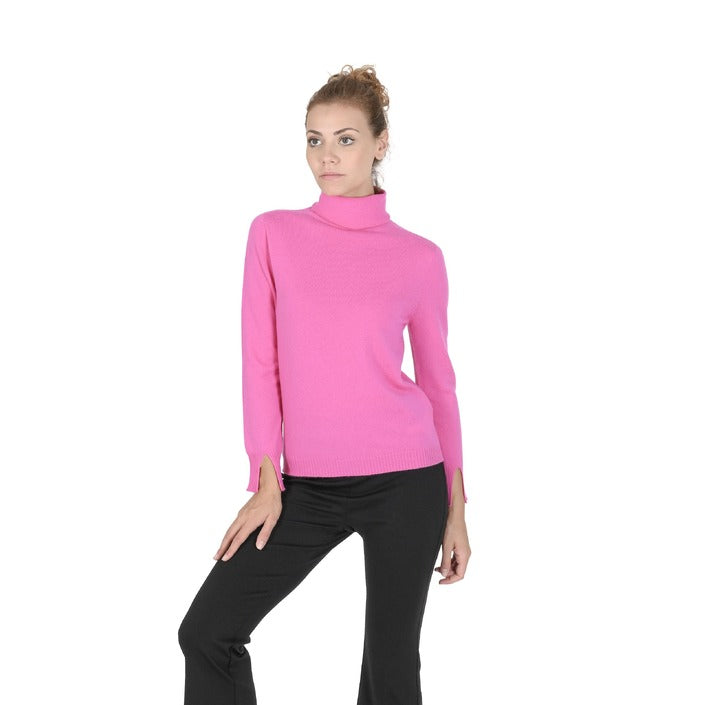 Crown of Edinburgh Cashmere Women's Turtleneck Sweater FUSCHIA