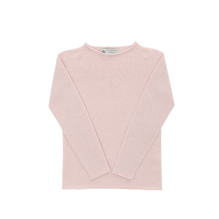 Crown of Edinburgh Cashmere Women's Boat Neck Sweater BABY PINK