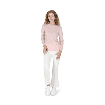 Crown of Edinburgh Cashmere Women's Boat Neck Sweater BABY PINK