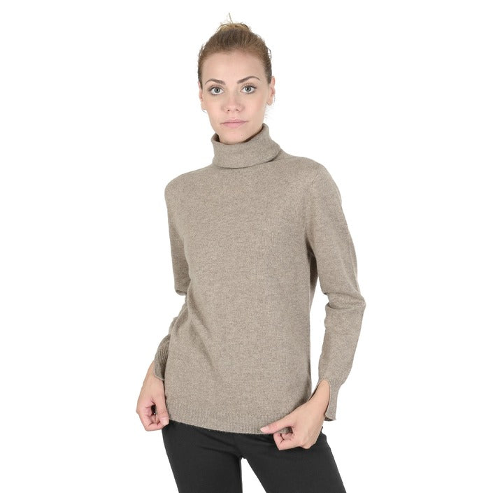 Crown of Edinburgh Cashmere Women's Turtleneck Sweater ECRU