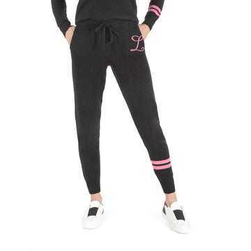 Crown of Edinburgh Cashmere Track Pants MORNINGSIDE BLACK L