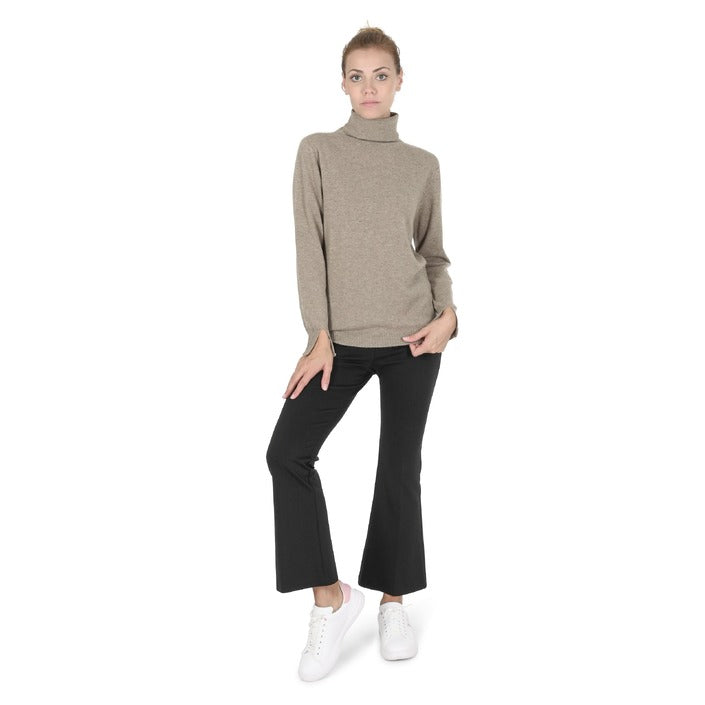 Crown of Edinburgh Cashmere Women's Turtleneck Sweater ECRU