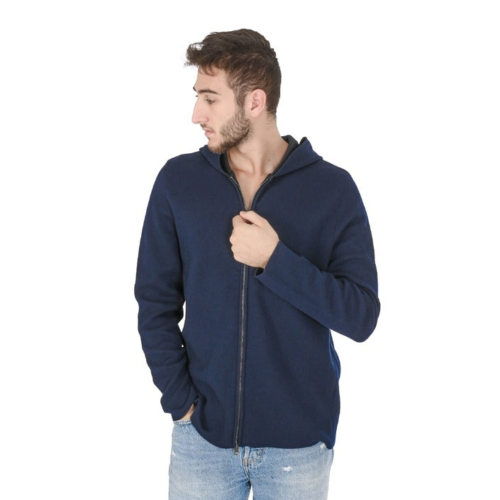 Crown of Edinburgh Cashmere Men's Hoodie NAVY