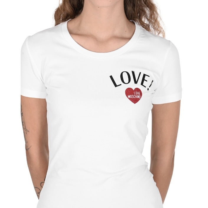 Love Moschino Women's T-Shirt OPTICAL WHITE