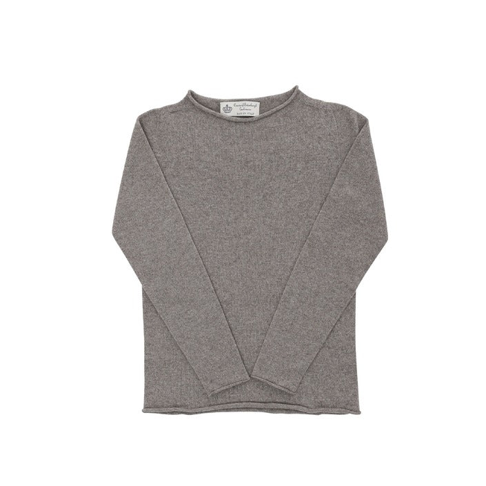 Crown of Edinburgh Cashmere Women's Boat Neck Sweater TAUPE