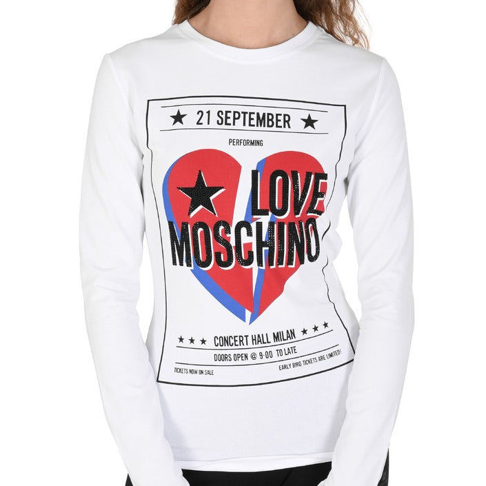 Love Moschino Womens T-Shirt OPTICAL WHITE