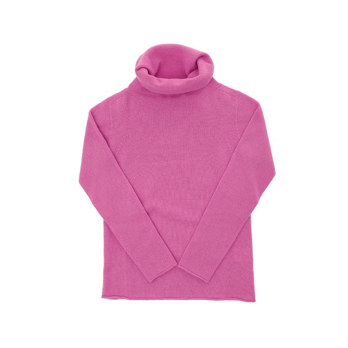 Crown of Edinburgh Cashmere Women's Turtleneck Sweater FUSHIA