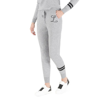 Crown of Edinburgh Cashmere Track Pants MORNINGSIDE GREY L