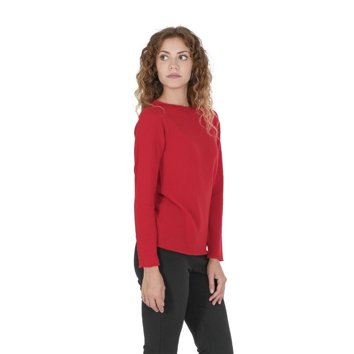 Crown of Edinburgh Cashmere Women's Boat Neck Sweater RED