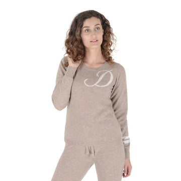Crown of Edinburgh Cashmere Crew Neck Sweater STOCKBRIDGE CAMEL D